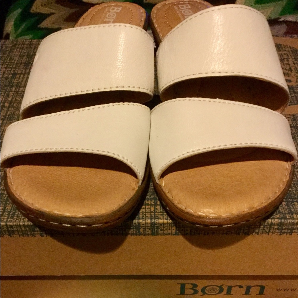 Born Lamium Leather Wedge Slide